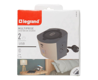 LEGRAND Przedłużacz - 2 gniazda, ładowarka indykcyjna, USB 49402 - 1047788 - zdjęcie 4